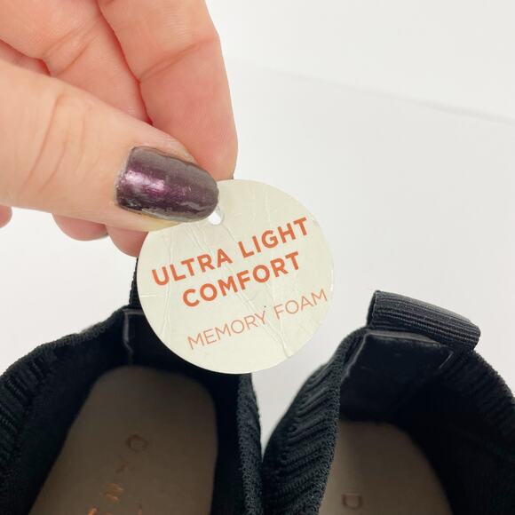 Danskin Womens Active Lace Knit Sneakers 8 Black Ultralight Comfort Running NWOB - Picture 8 of 11